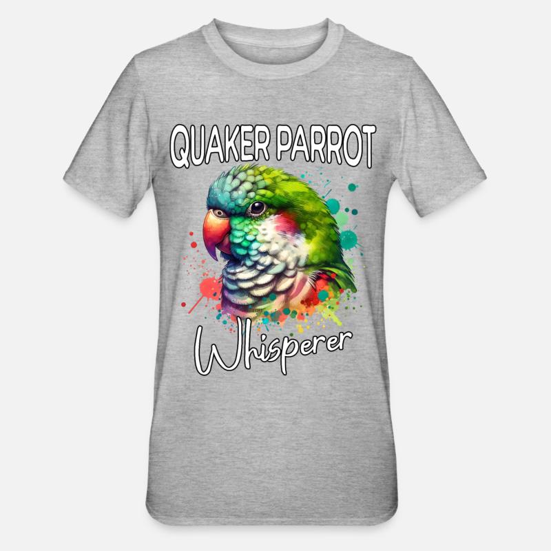 Moine Perruche Chuchoteur - T-shirt polycoton Unisexe - gris chiné