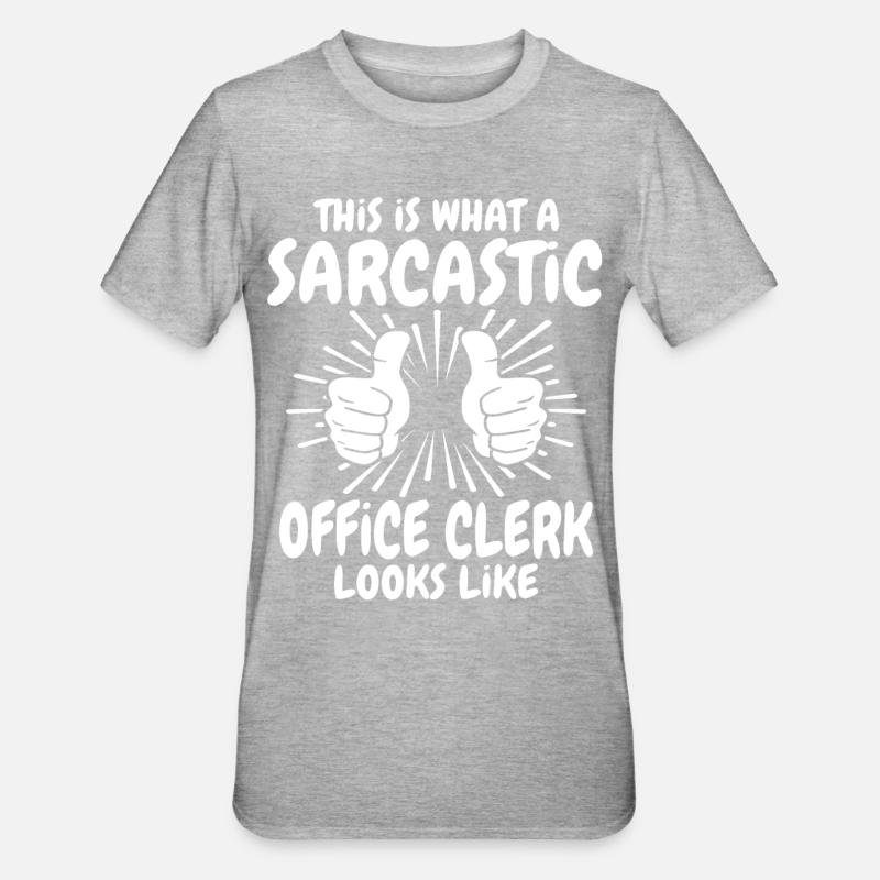 Sarcastic office worker - Unisex Polycotton T-Shirt - heather grey