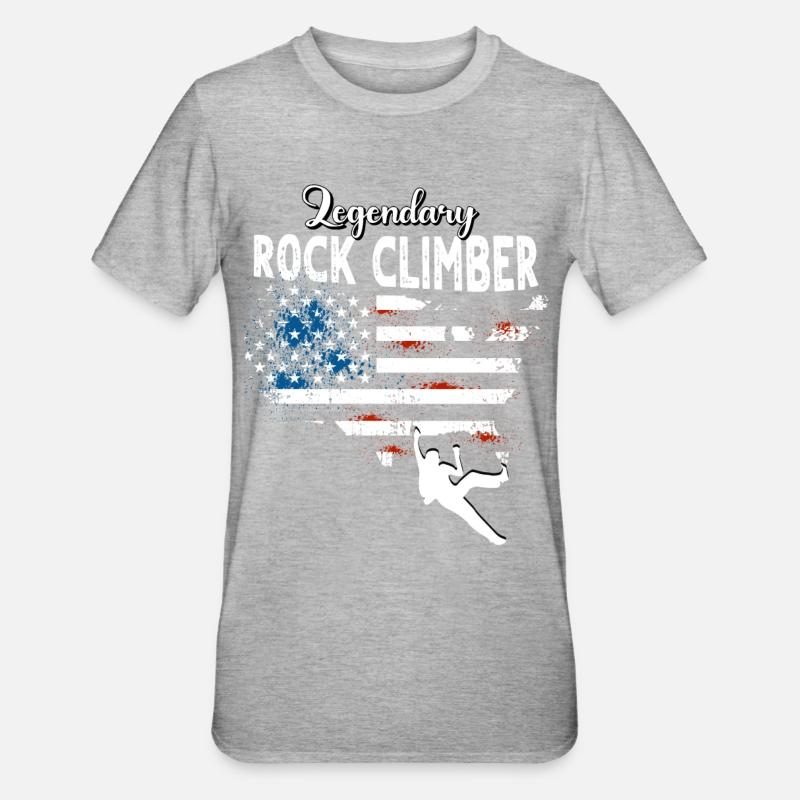 Grimpeurs US - T-shirt polycoton Unisexe - gris chiné