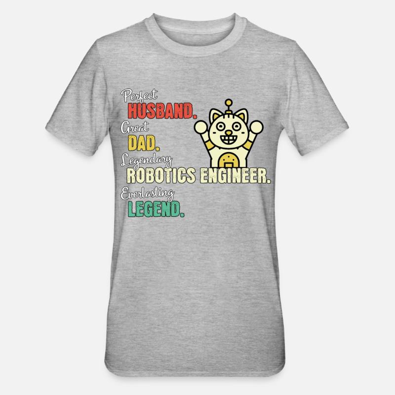 Robotics Engineer Dad - Unisex Polycotton T-Shirt - heather grey