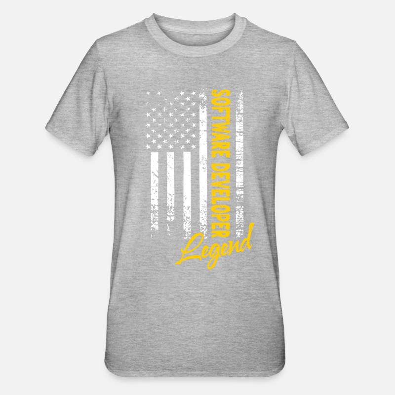 Software Developer Legend - Unisex Polycotton T-Shirt - heather grey