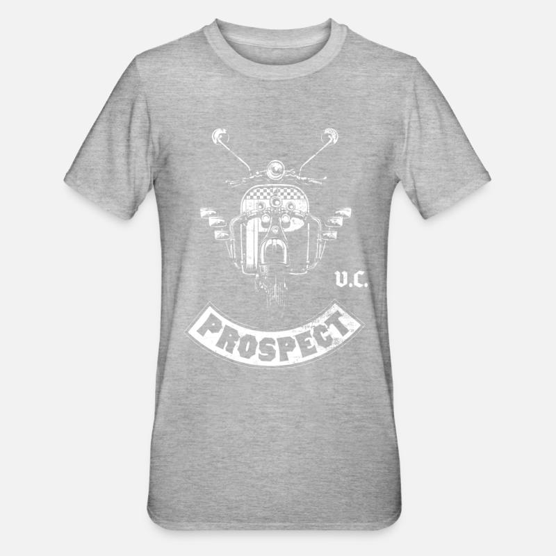 Scooter Roller Mod MC - Unisex Polycotton T-Shirt - heather grey