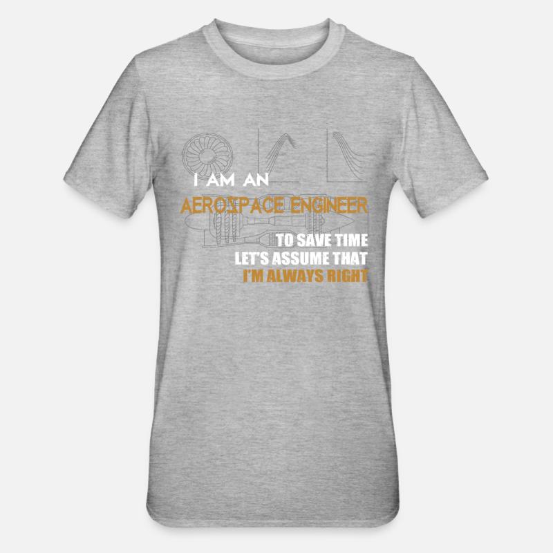 Ingénieur en aérospatiale - T-shirt polycoton Unisexe - gris chiné