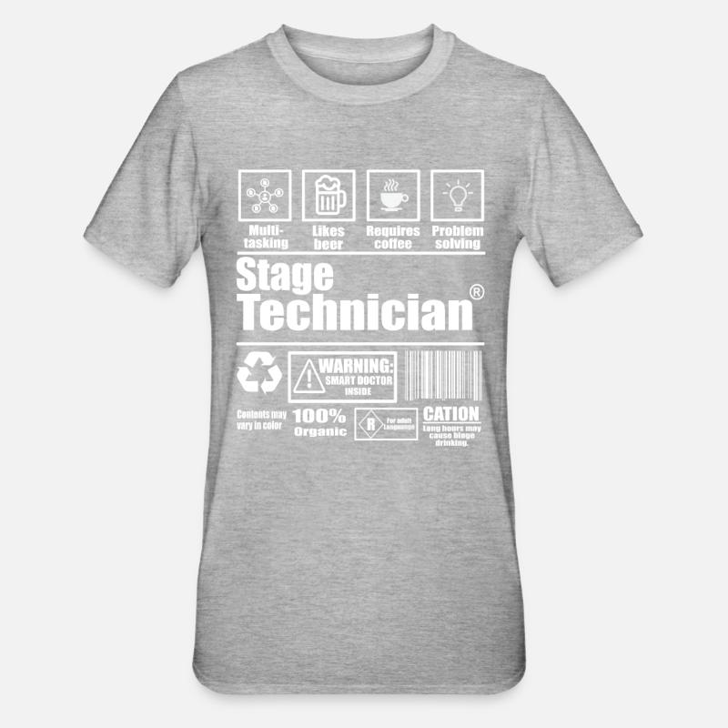 Technicien de scène - T-shirt polycoton Unisexe - gris chiné