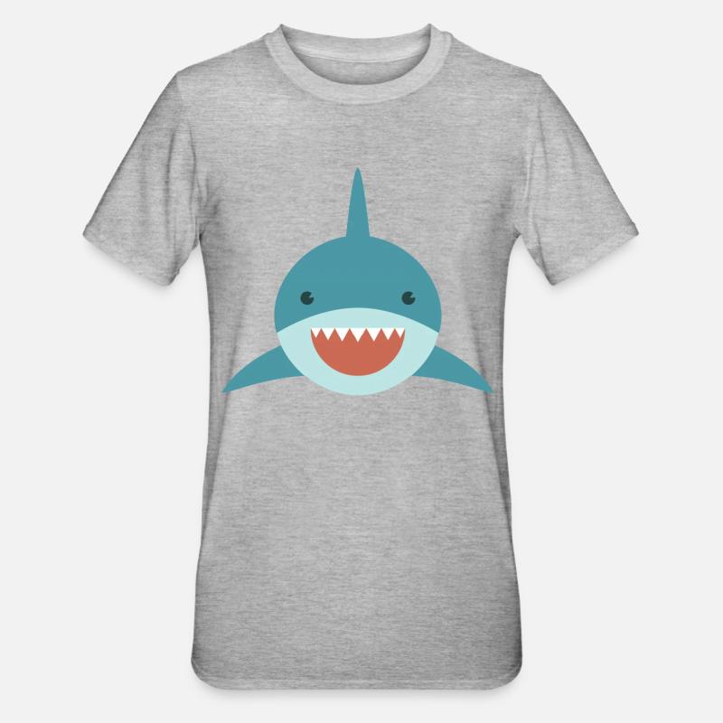 Mignon requin - T-shirt polycoton Unisexe - gris chiné
