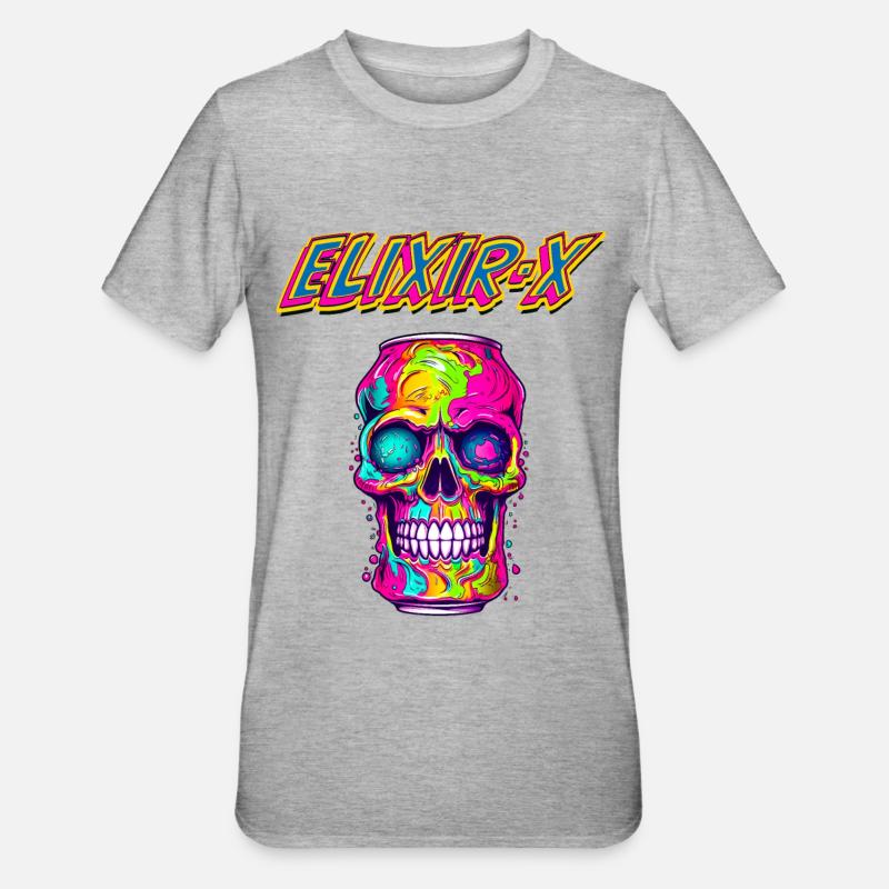 ELIXIR X - T-shirt polycoton Unisexe - gris chiné