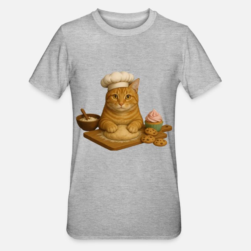 Cuisson pour chats - T-shirt polycoton Unisexe - gris chiné