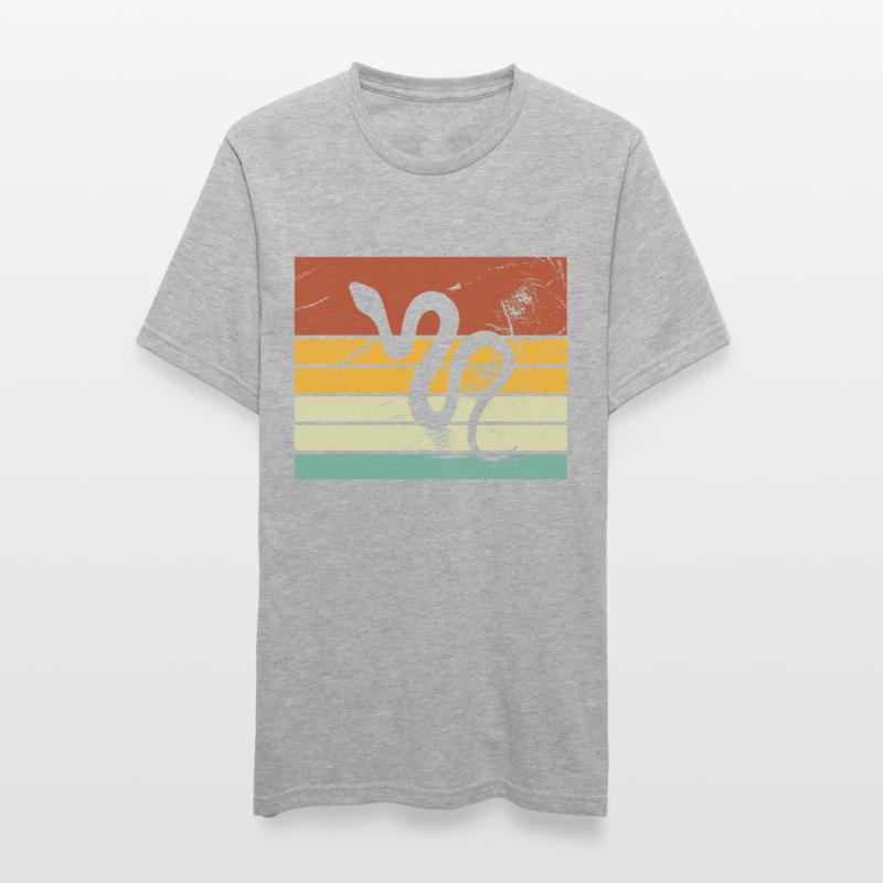 Snake Retro Reptile Python Gift idea Unisex Polycotton T-Shirt