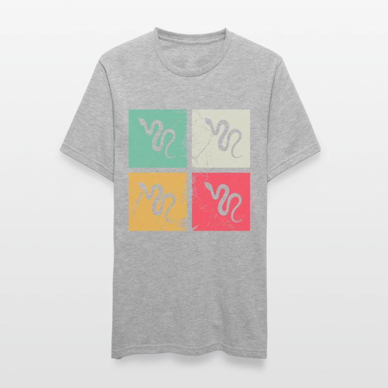 Snake Retro Reptile Python Gift idea Unisex Polycotton T-Shirt
