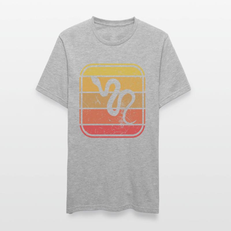 Snake Retro Reptile Python Gift idea Unisex Polycotton T-Shirt