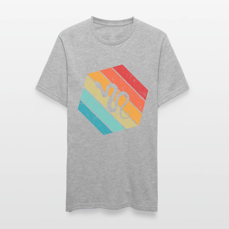 Snake Retro Reptile Python Gift idea Unisex Polycotton T-Shirt