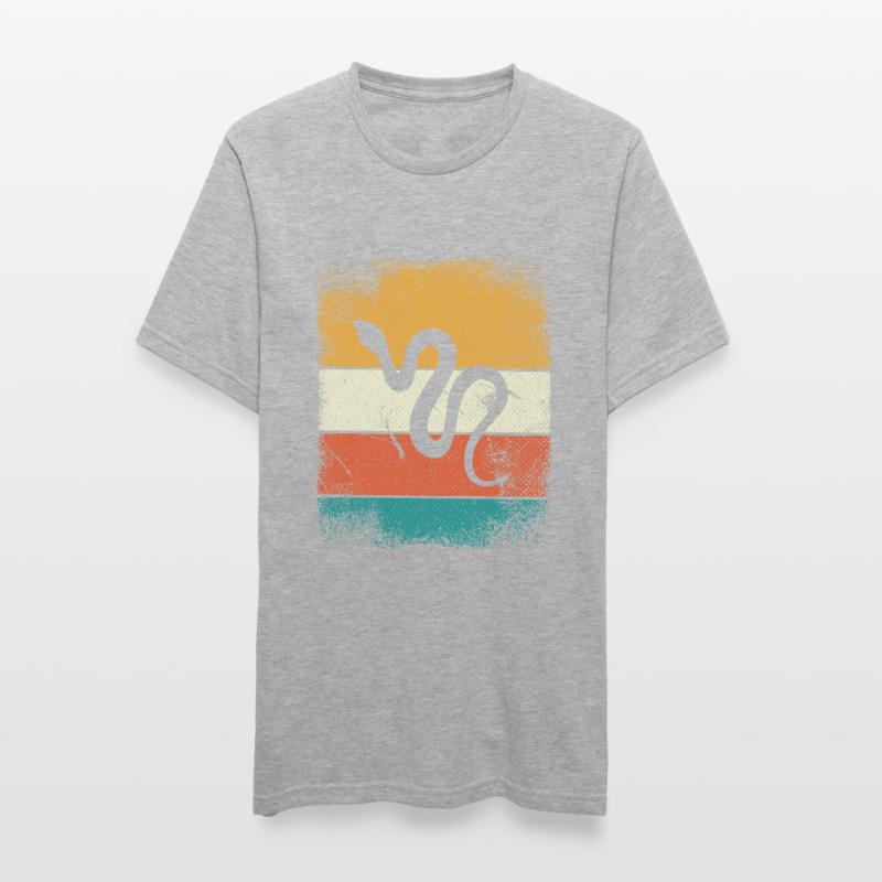 Snake Retro Reptile Python Idée cadeau T-shirt polycoton Unisexe