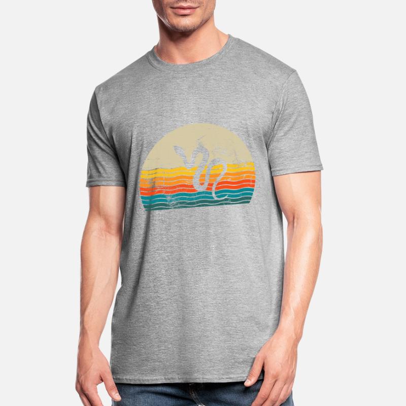 Snake Retro Reptile Python Idée cadeau T-shirt polycoton Unisexe