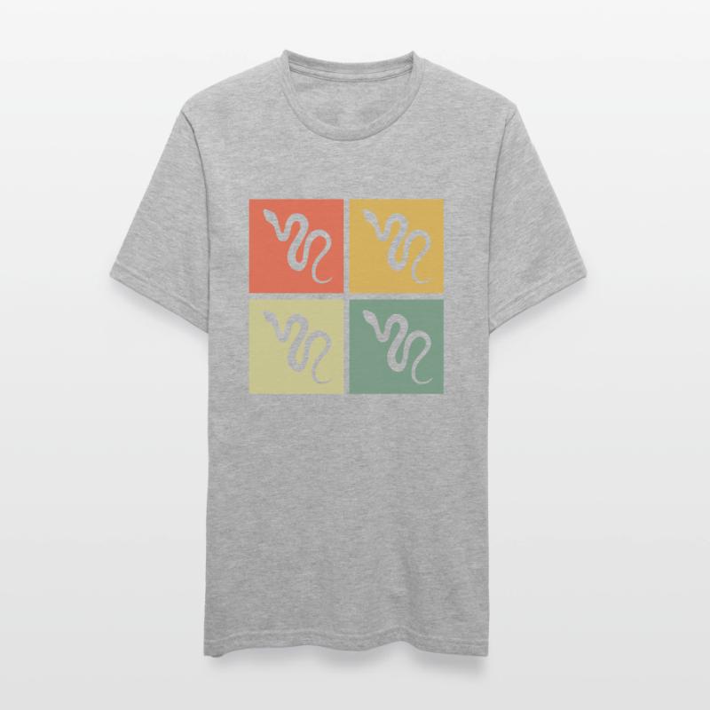 Snake Retro Reptile Python Gift idea Unisex Polycotton T-Shirt