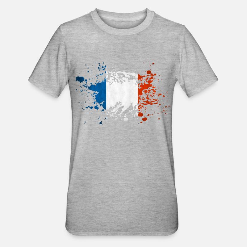 france eclaboussure - T-shirt polycoton Unisexe - gris chiné