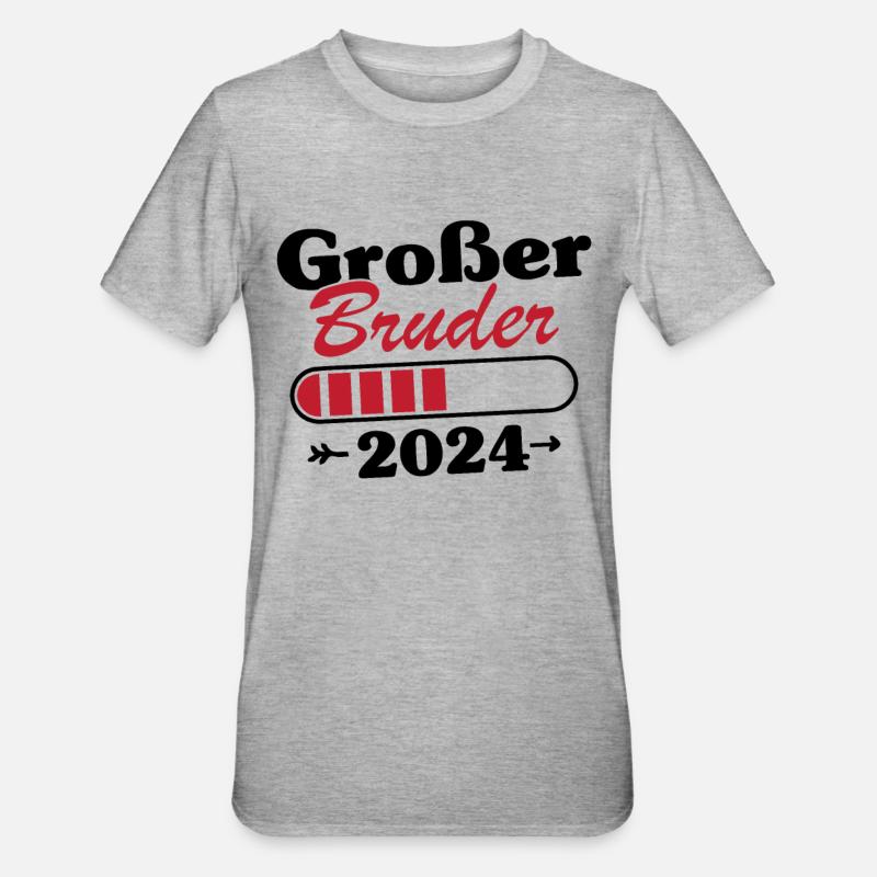 Großer Bruder Loading 2024 - Unisex Polycotton T-Shirt - Grau meliert