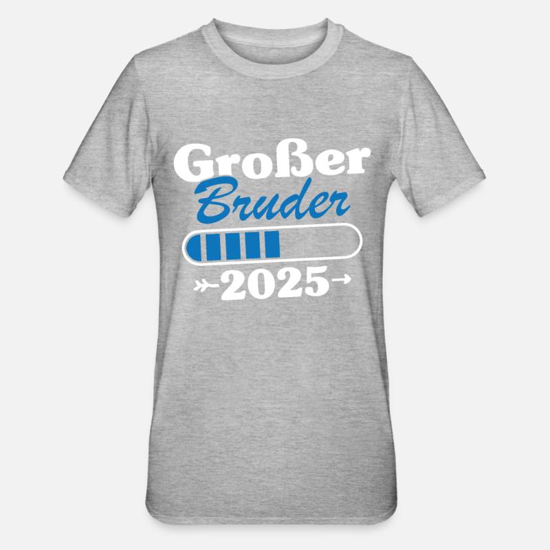 Großer Bruder Loading 2025 - Unisex Polycotton T-Shirt - Grau meliert