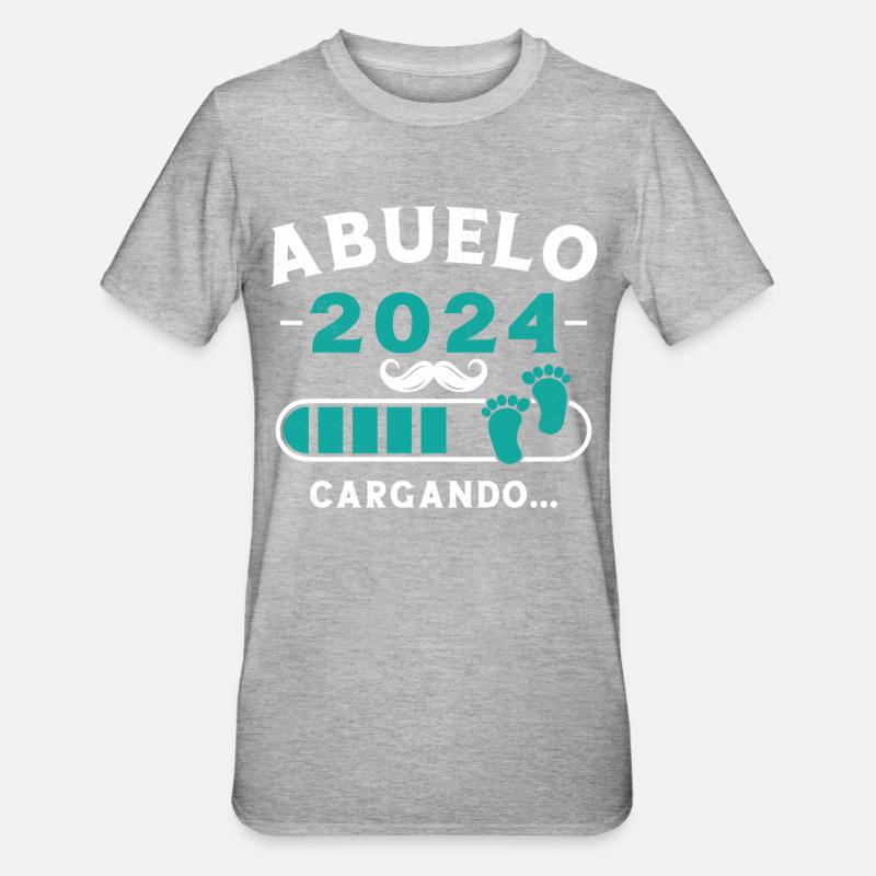 Opa 2024 Wird geladen - Unisex Polycotton T-Shirt - Grau meliert