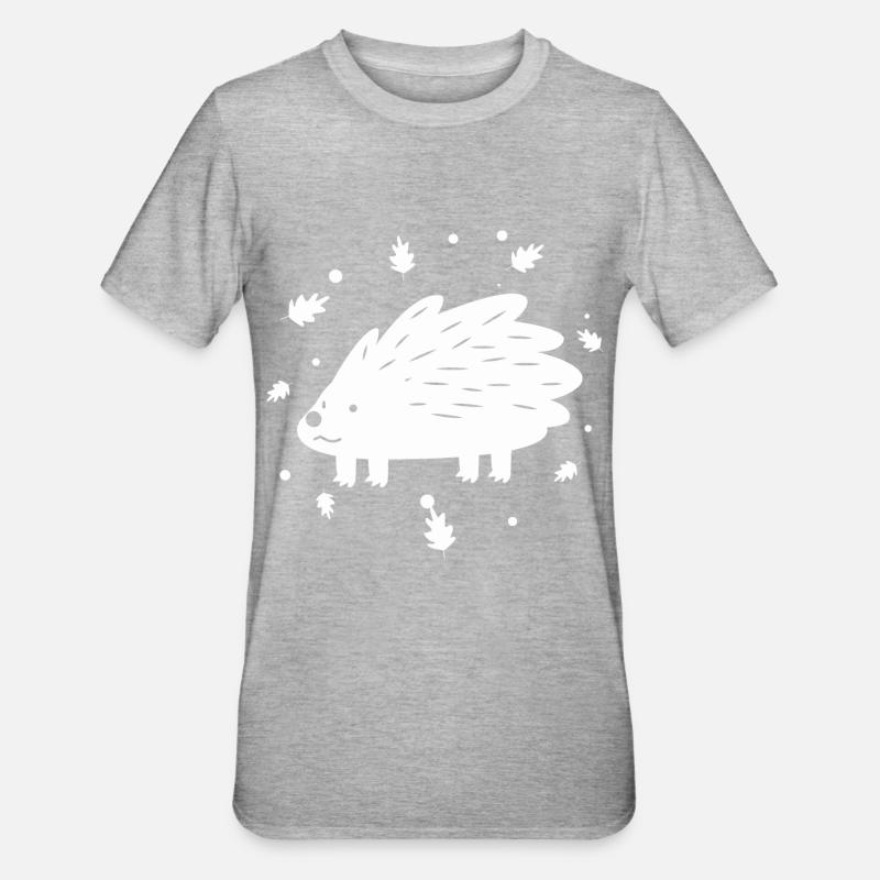 Hérisson - T-shirt polycoton Unisexe - gris chiné