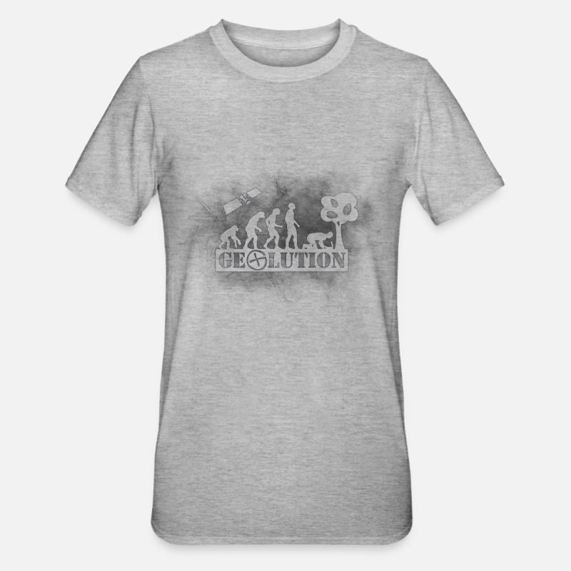 Geolution-dark-grunge - Unisex Polycotton T-Shirt - heather grey