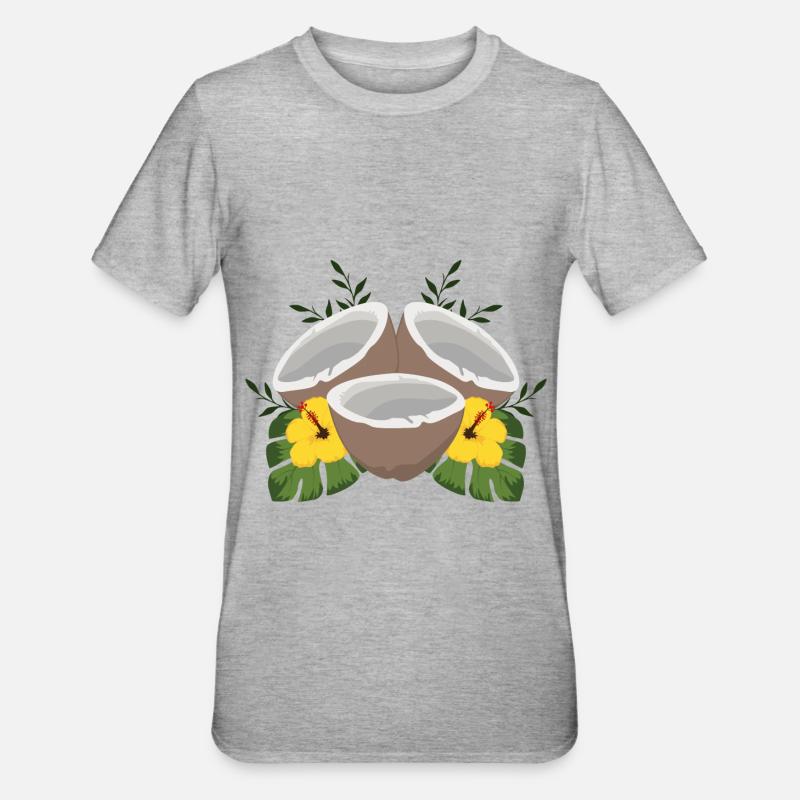 Noix de coco d'été - T-shirt polycoton Unisexe - gris chiné