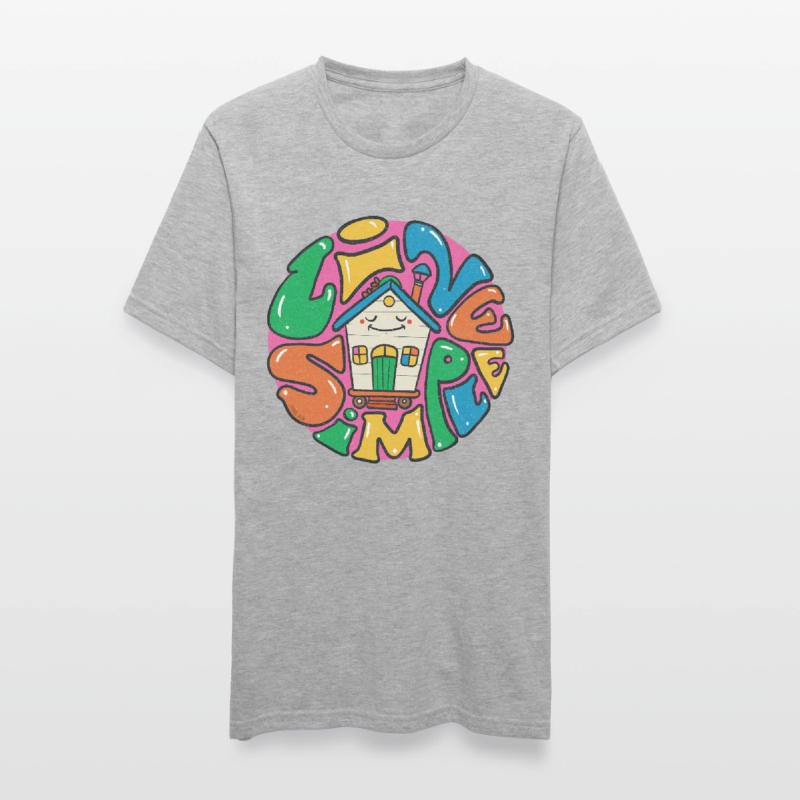 Lebe ein einfaches Tiny House Unisex Polycotton T-Shirt