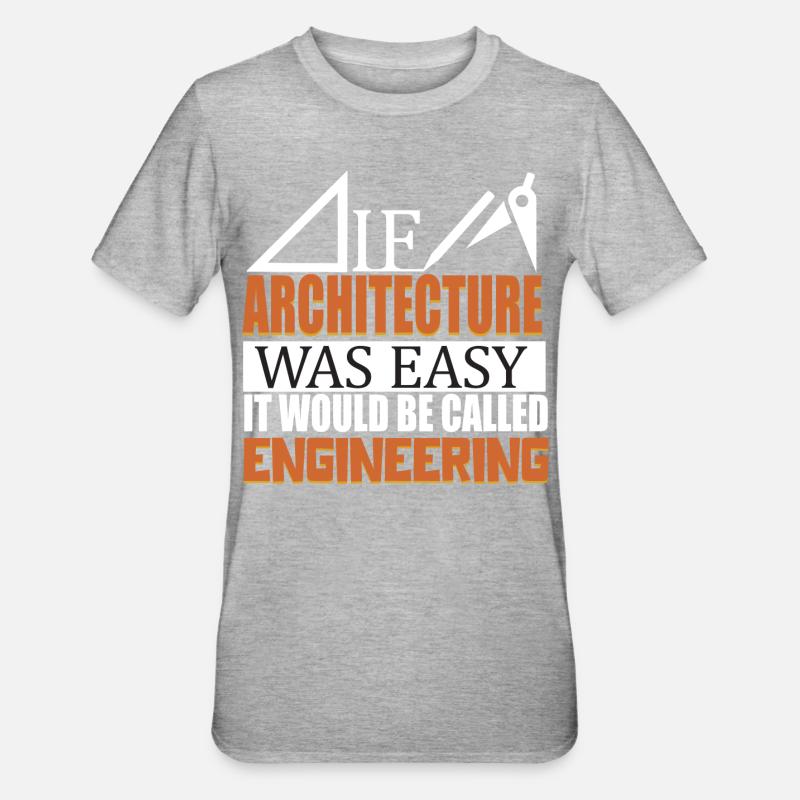 Architecture Ingénierie Profession d’architecte - T-shirt polycoton Unisexe - gris chiné