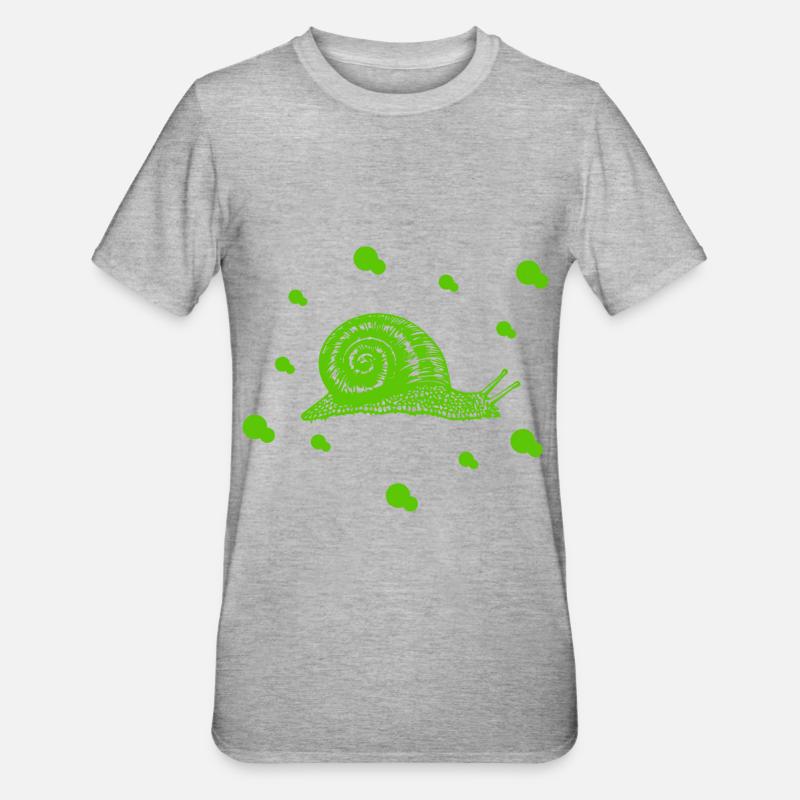 Escargot - T-shirt polycoton Unisexe - gris chiné