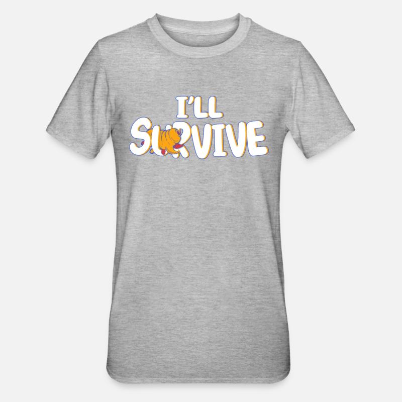 Cadeau tardigrade de microbiologiste biologiste - T-shirt polycoton Unisexe - gris chiné