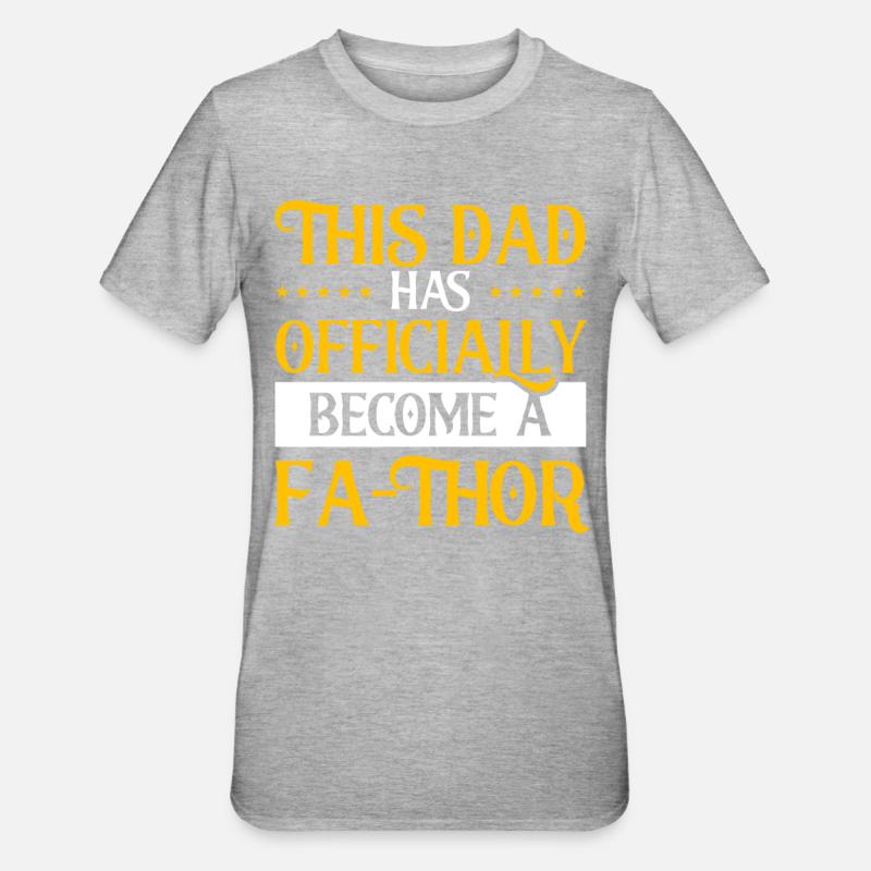 Fa-Thor Père Papa Papa - T-shirt polycoton Unisexe - gris chiné