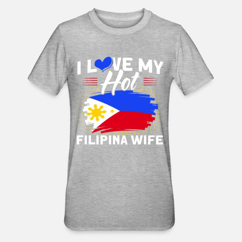 Philippines Drapeau philippin - T-shirt polycoton Unisexe - gris chiné