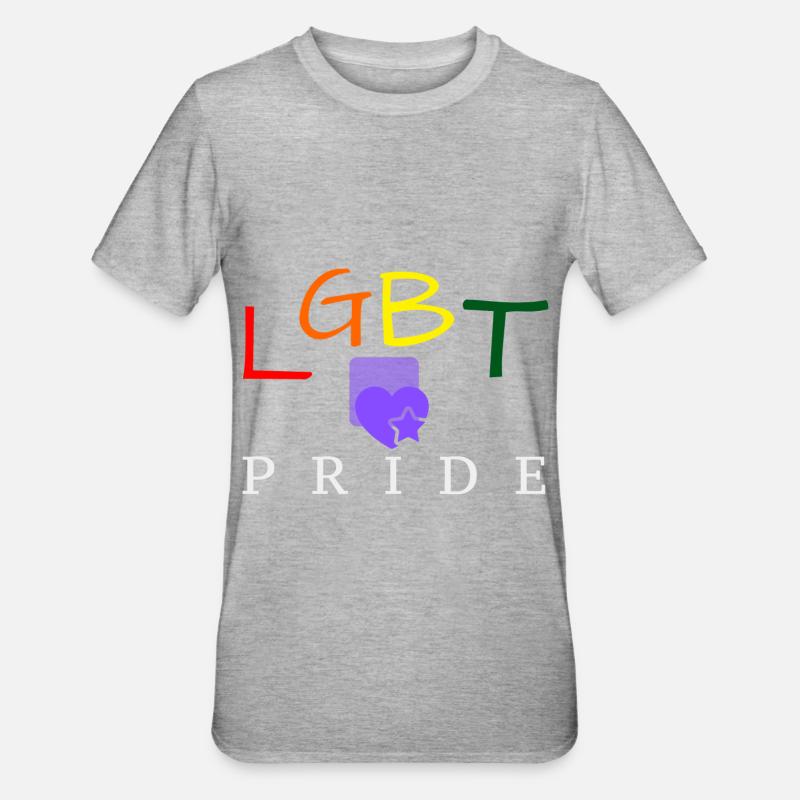 LGBT PRIDE - T-shirt polycoton Unisexe - gris chiné