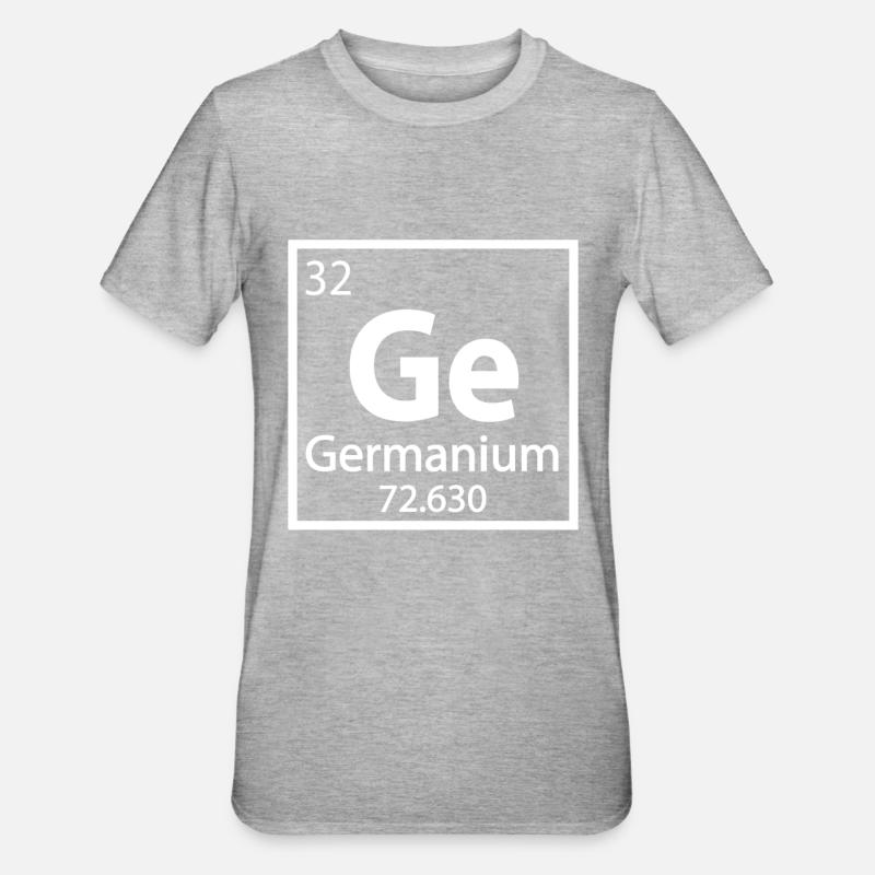 Germanium Element Periodic Table - Unisex Polycotton T-Shirt - heather grey