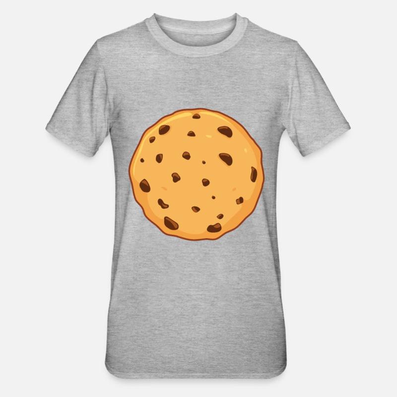Biscuit aux pépites de chocolat - T-shirt polycoton Unisexe - gris chiné