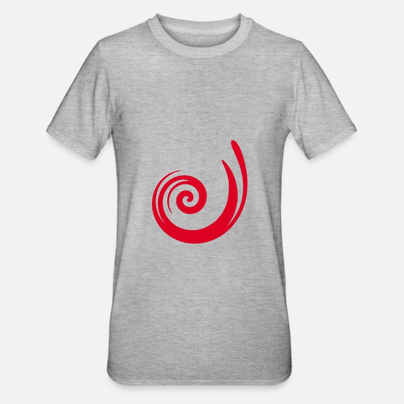 rotes Muster rot Geschenkidee - Unisex Polycotton T-Shirt - Grau meliert