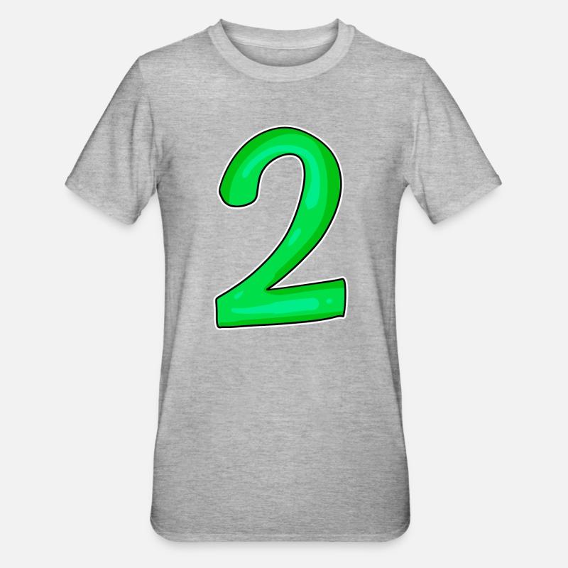 2 - T-shirt polycoton Unisexe - gris chiné