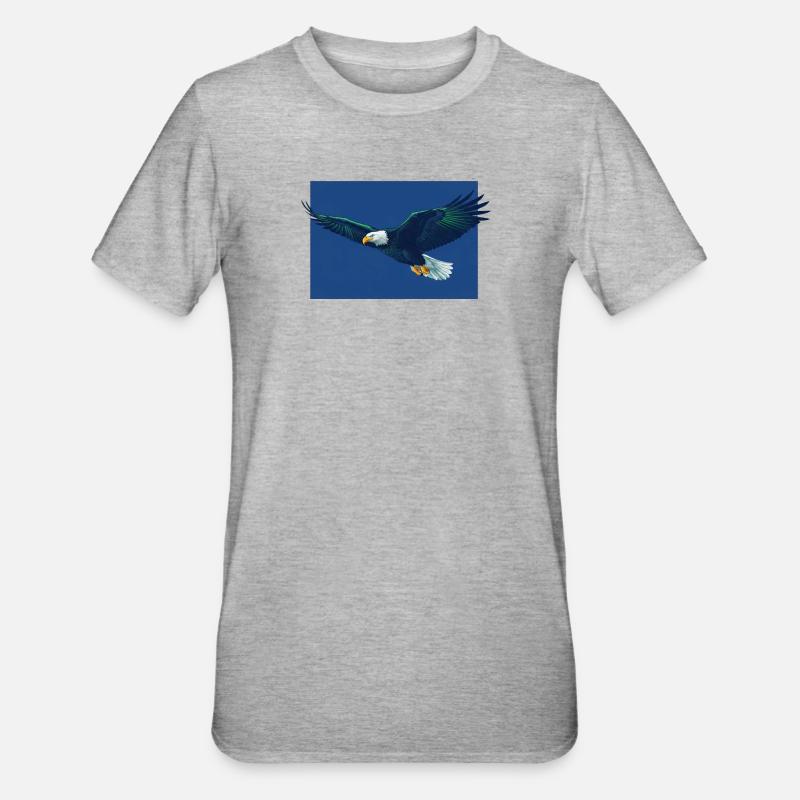 Vol d’aigle dans Blue Sky, Seattle, Seahawks - T-shirt polycoton Unisexe - gris chiné