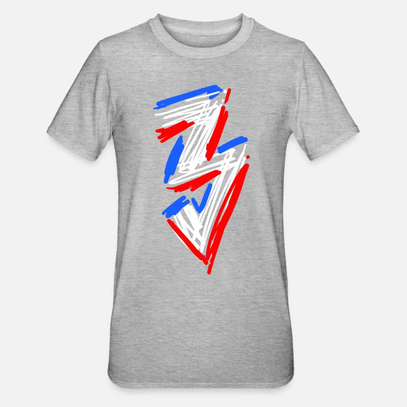 3 / Three RETRO - Unisex Polycotton T-Shirt - heather grey
