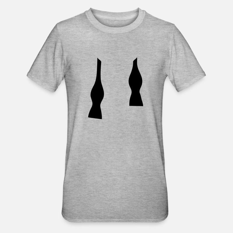 Fliege Un-done - Unisex Polycotton T-Shirt - Grau meliert