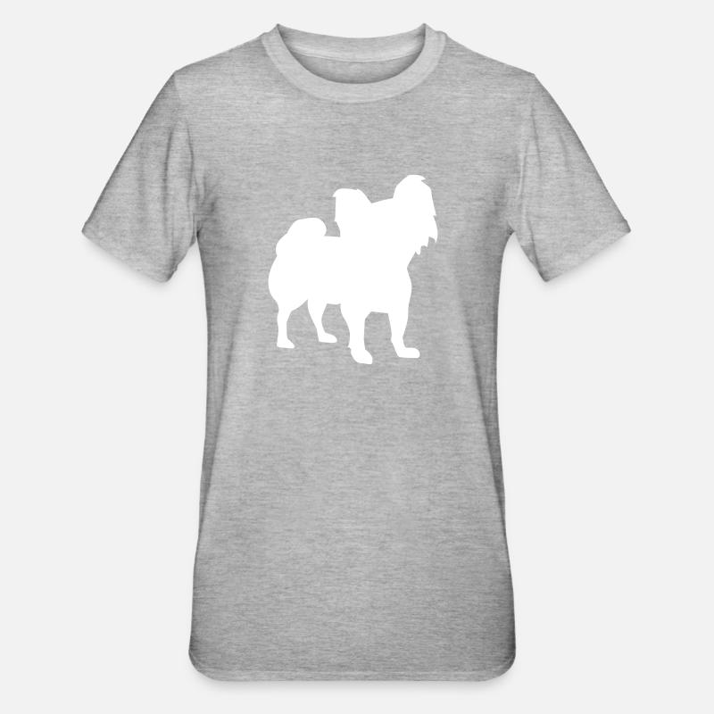 Zwergspaniel - Unisex Polycotton T-Shirt - Grau meliert