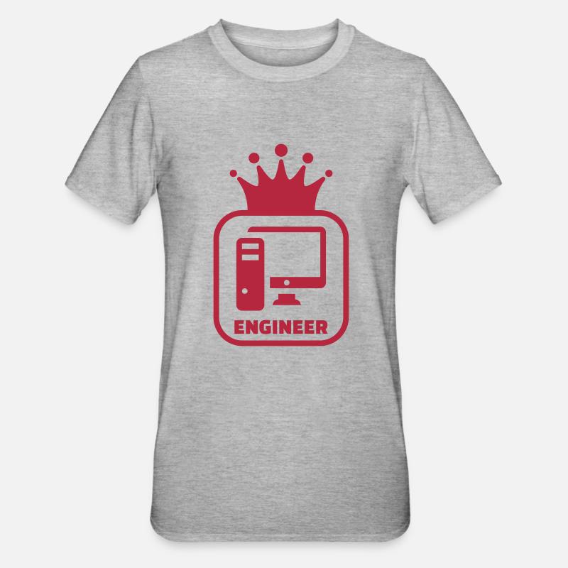 Computer / Informatiker / Aussenseiter / Ingenieur - Unisex Polycotton T-Shirt - Grau meliert