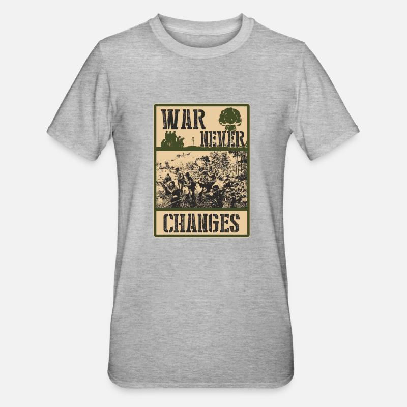 War Never Changes - Unisex Polycotton T-Shirt - heather grey