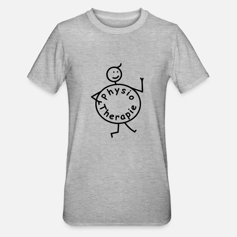 La physiothérapie est en cours d'exécution. - T-shirt polycoton Unisexe - gris chiné