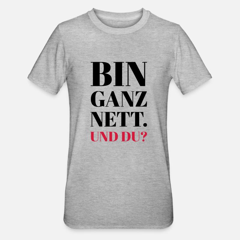 Nett - Unisex Polycotton T-Shirt - Grau meliert