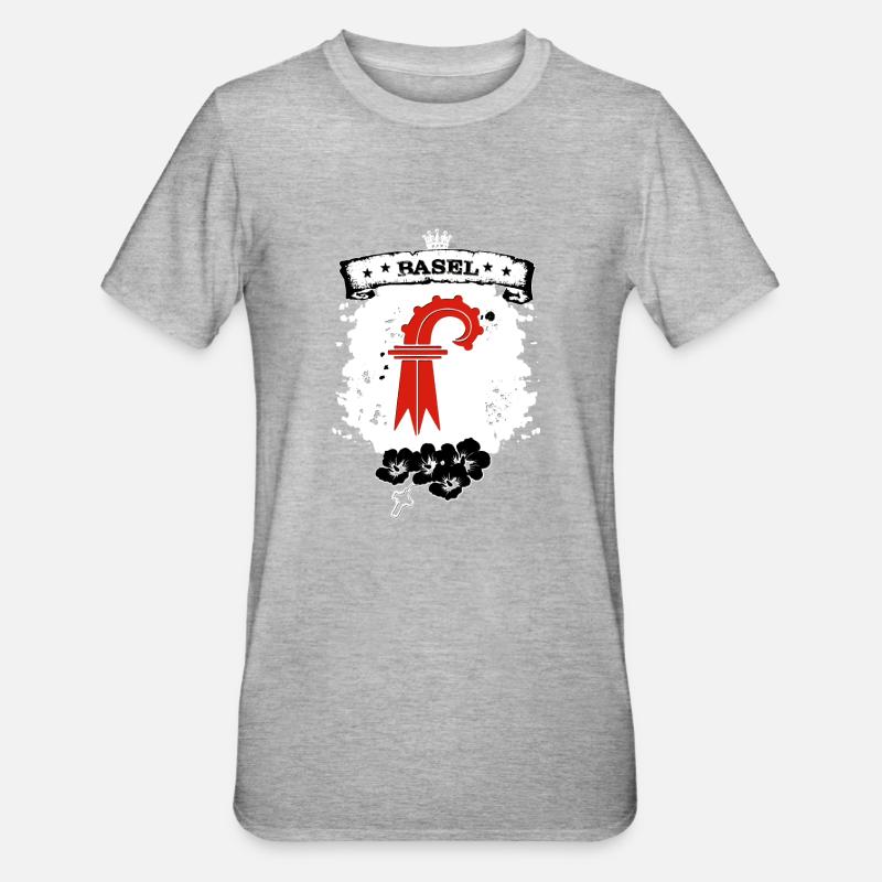Canton de Bâle - T-shirt polycoton Unisexe - gris chiné