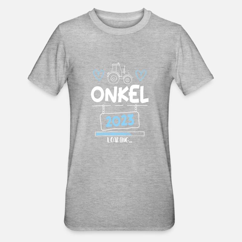 Onkel 2023 Loading - Unisex Polycotton T-Shirt - Grau meliert