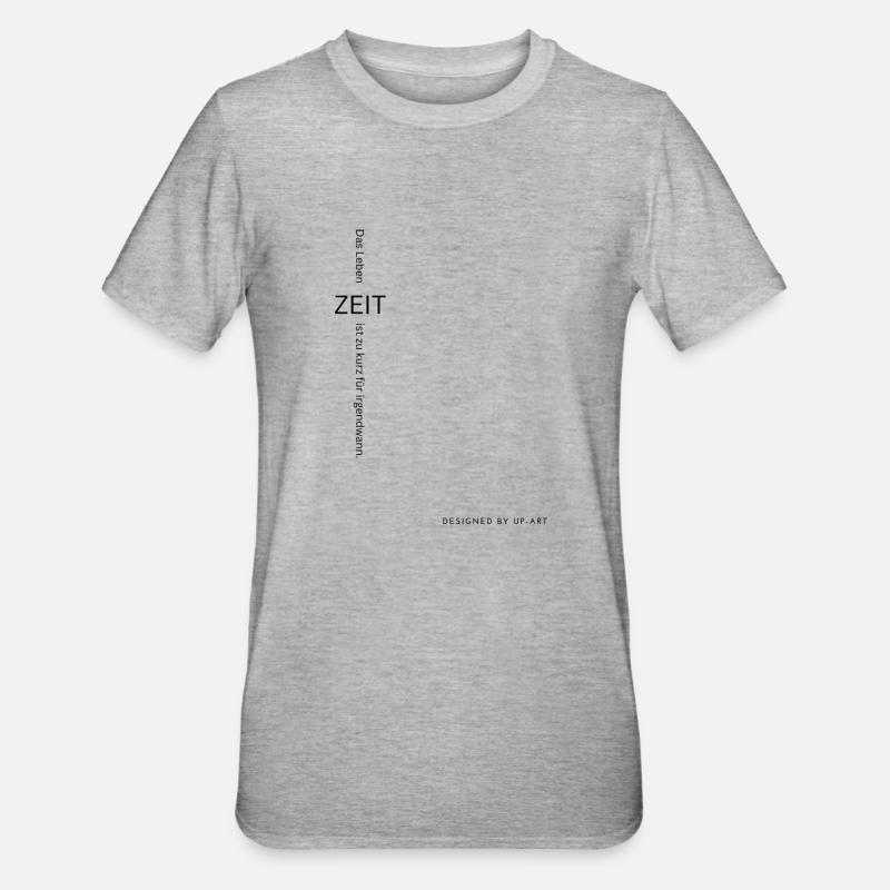 ZEIT - Unisex Polycotton T-Shirt - Grau meliert