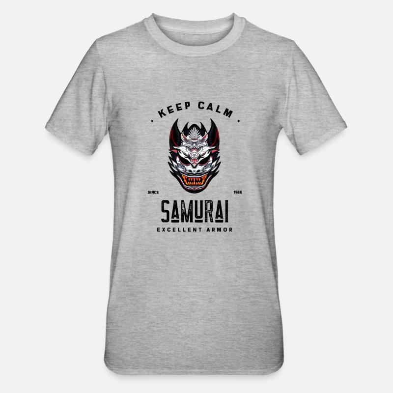 samurai Since 1988 armor keep calm excellent armor - Unisex Polycotton T-Shirt - heather grey
