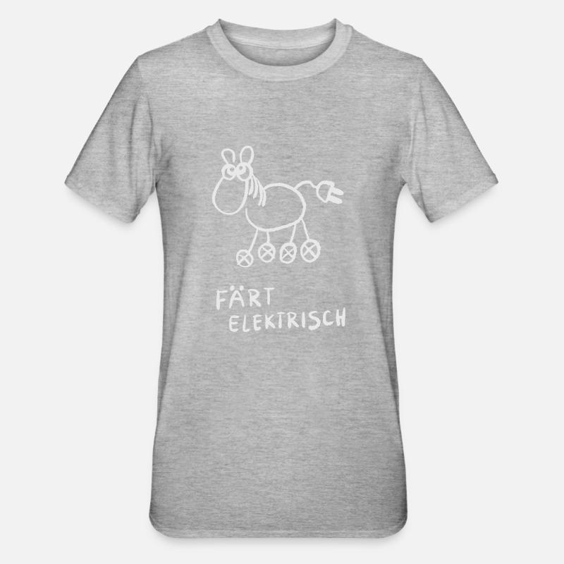 Färt Elektrisch - Unisex Polycotton T-Shirt - Grau meliert
