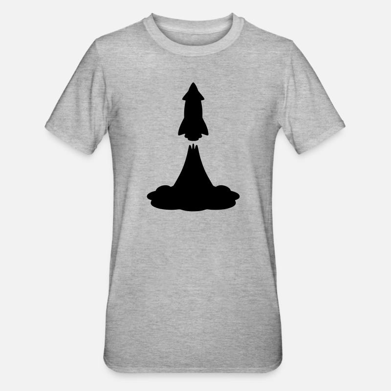 Rocket launch rocket launch - Unisex Polycotton T-Shirt - heather grey